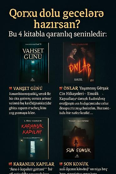 Художественная литература: Qorxu janrını sevənlər üçün 4 kitabdan ibarət tematik dəst: - Vahşət — 1