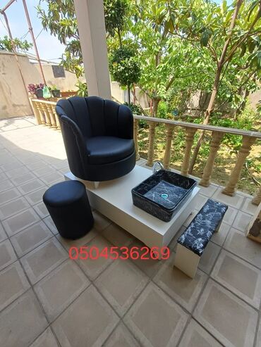 Salon, tibbi mebel dəsti: Gözəllik salonu üçün mebel dəsti Tərkib: - Saç yuma stolu: qara — 11