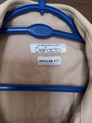 kişi jileti: Köynək, Defacto, 2XL, rəng - Bej — 2