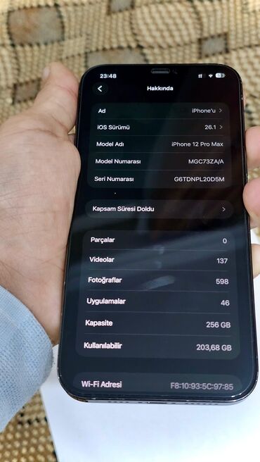 Apple iPhone: IPhone 12 Pro Max, 256 GB, Pacific Blue, Face ID, Simsiz şarj — 1