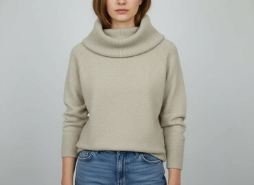 wzór na sweter piórkowy: H&M, Women`s golf, size S (EU 36)