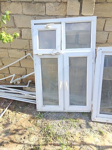 plastik vedre: PVC pəncərə blokları – ağ rəng Tərkib: - 2 ədəd ağ PVC pəncərə bloku — 3