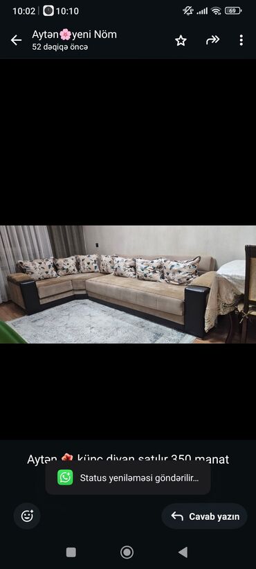 Çəngəllər: Künc divan, İşlənmiş, Çatdırılma yoxdur