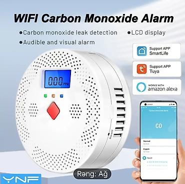 desler: Wi-Fi Karbon Monoksid (CO) Alarmı – Ağ rəng - Karbon monoksid — 1