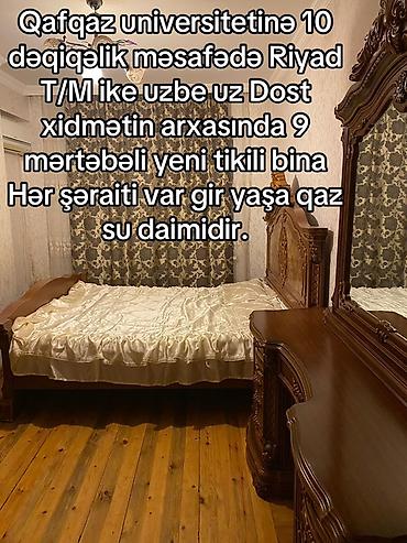 Uzunmüddətli kirayə mənzillər: Qafqaz üniveristetinə 10 dq məsafədə Riad T/M ilə üzbə üz dost — 9