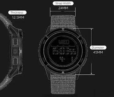 Ručni satovi: NORTH EDGE ALPS - 45mm - Crna Potpuno nov i originalan muski sat — 11
