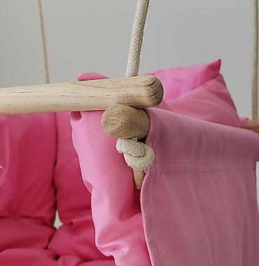 step deka cena: Ljuljaška za decu HOME LUX BABY PINK Udobna, sigurna i dekorativna — 4