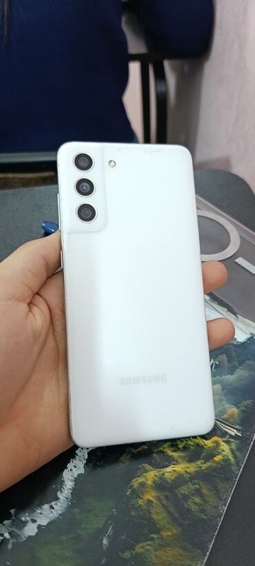 Samsung: Samsung Galaxy S21 FE, Б/у, 256 ГБ, цвет - Белый, 2 SIM — 1