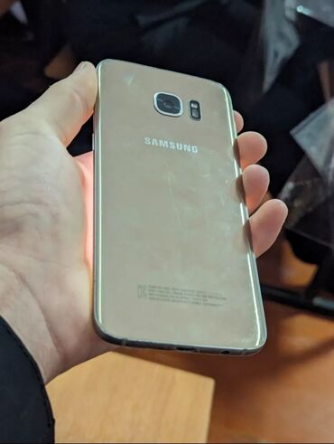 телефон lenovo: Samsung Galaxy S7 Edge, Колдонулган, 32 GB, түсү - Алтын, 1 SIM