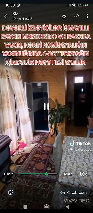Həyət evləri və villaların satışı: İsmayıllı şəhər mərkəzinə və bazara yaxın, Hərbi Komissarlığın — 7