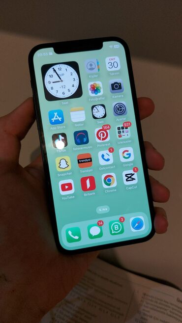 ikinci el apple: IPhone 12, 64 GB, Midnight, Simsiz şarj, Face ID