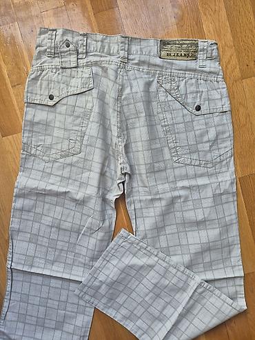 diskver duks: Muške pantalone × 2 para sa karo šarom – svetlosiva i svetlo bež — 5