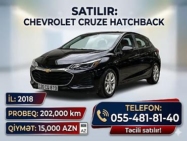 cruz dice: Chevrolet Cruze Hatchback – 2018 - Kuzov: hatchback, qara rəng - — 1