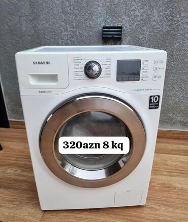 Paltaryuyan maşınlar: Paltaryuyan maşın Samsung, 8 kq, Avtomat, Qurutmasız, Kredit yoxdur