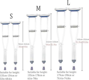Другие медицинские товары: Костыли новые 24/7 все размеры доставка Бишкек, цена за пару, разные