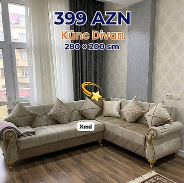 saloglu kunc divanlar: Künc divan – 280 × 200 sm - Qiymət: 399 AZN (şəkildə göstərilən) - — 1