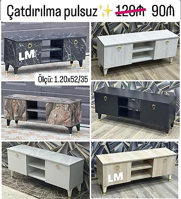 mebel original: Yeni, Düz TV altlığı, Polkalı, Laminat — 1