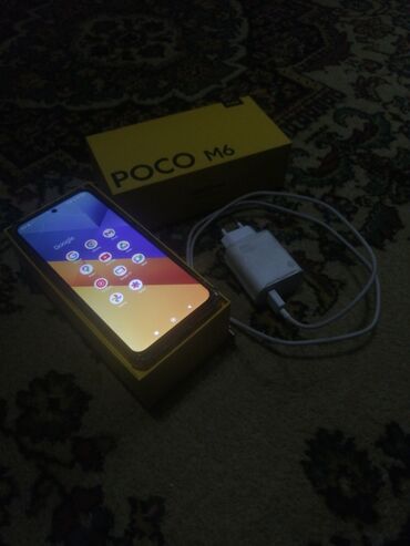 сокулук телефон: Poco M6, түсү - Кара, 2 SIM