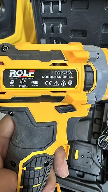 Электроинструменты: Аккумуляторная дрель-шуруповерт ROLF TOP-36V в кейсе Комплектация: - — 2
