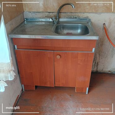 фартук для кухни: Mətbəx lavabosu ilə alt dolab dəsti - Üst hissə: paslanmayan poladdan