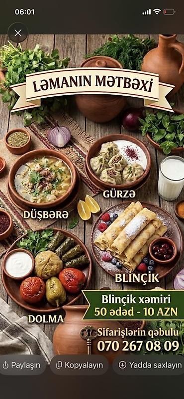 Sifarişlə hazır yeməklər: Ləmanın Mətbəxi – ev dadında milli təamlar - Düşbərə: sulu, ətirli — 1