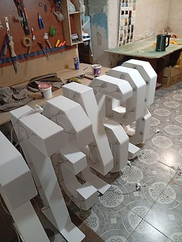 led reklam: İşıqlı 3D həcimli hərflər və rəqəmlər - Material: möhkəm metal karkas — 1