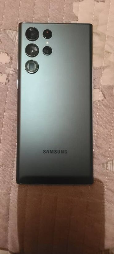самсук s22: Samsung Galaxy S22 Ultra, Колдонулган, 256 ГБ, түсү - Жашыл, 1 SIM, eSIM