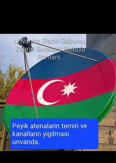 gence hava limani: Xidmət: Peyk antenalarının təmiri və kanalların — 1