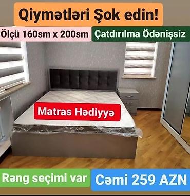 Çarpayılar: Yeni, Təknəfərlik çarpayı, Bazalı, Matras ilə, Siyirməsiz, Azərbaycan — 8