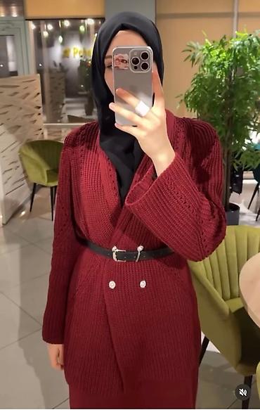 pull bear: Кардиган, Трикотаж, Длинная модель, Осень-весна, Оверсайз — 2