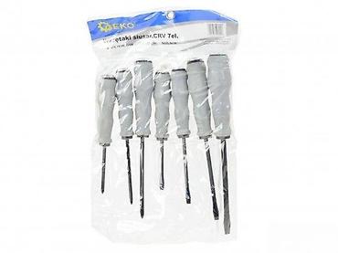 Setovi ručnog alata: Set od 7 odvijača – Geko CR-V - Tipovi vrhova: ravan (pljosnati) i — 4