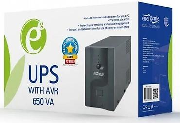 Izvori napajanja: Energenie UPS sa AVR, 650 VA Opis: - Linijsko‑interaktivni UPS sa — 1