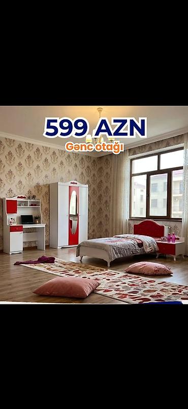 məktəb masası: Gənc otağı dəsti – 599 AZN Ağ-qırmızı dizaynlı komplekt: - Tək — 1