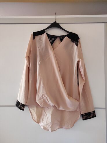 heklane bluze od konca mustre: 0101 Brand, S (EU 36), Polyester, color - peach