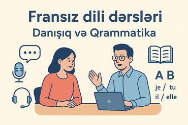 Repetitorlar: Xarici dil kursu, Fransız dili, Böyüklər üçün, Uşaqlar üçün, Danışıq klubu
