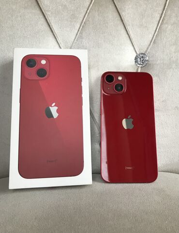 Apple iPhone: IPhone 13, 256 GB, Qırmızı, Simsiz şarj, Face ID, Sənədlərlə