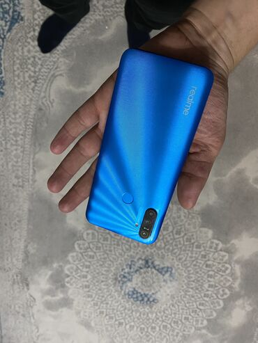 продажа бу телефонов в бишкеке: Realme C3, Б/у, 32 ГБ, цвет - Синий, 2 SIM