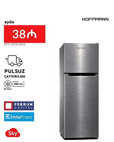 soyuducu kreditlə: Yeni 2 qapılı Hoffman Soyuducu Satılır, rəng - Gümüşü, Kredit var — 1