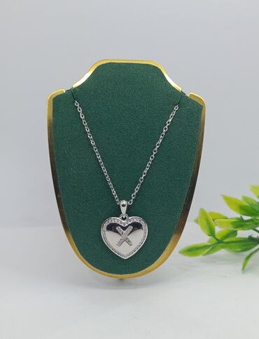 helix original капсула цена в бишкеке: 925 əyyar gümüş boyunbağı - Material: 925 əyyar gümüş - Ürək formalı