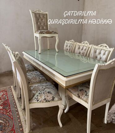 Табуретки: Для гостиной, Б/у, Раскладной, Квадратный стол, 8 стульев