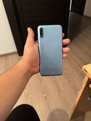 флай раскладушка телефон: Samsung Galaxy A11, цвет - Синий, Отпечаток пальца
