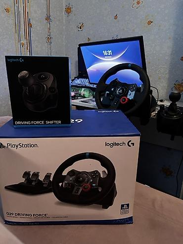 sukan oyunu: Logitech G29 Driving Force sükan seti + Driving Shifter Salam Çoox az — 1