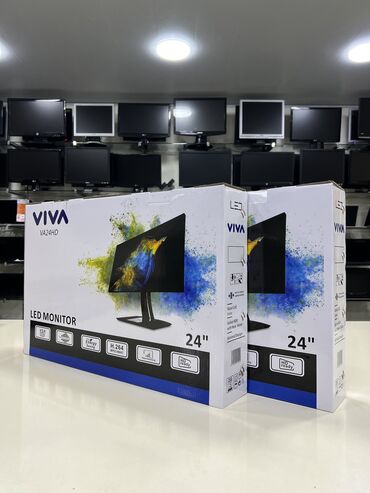 Monitorlar: VİVA 24 inch monitor ▫️HDMİ və VGA çıxışları var ▫️Vəziyyəti: Yeni