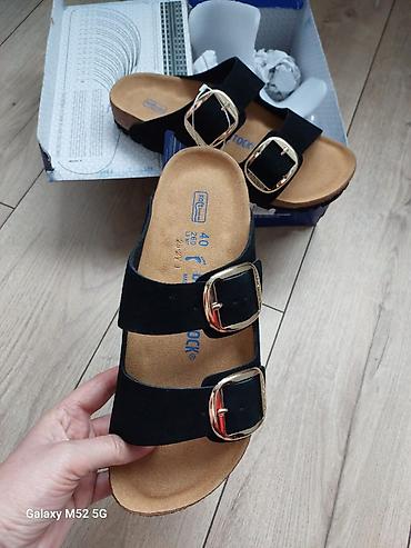 шлепка: Босоножки, 40, Birkenstock, Новый, цвет - Черный, Самовывоз — 4