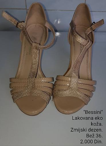 jake boje: Bessini ženske sandale na štiklu - Materijal: lakovana eko koža - — 4