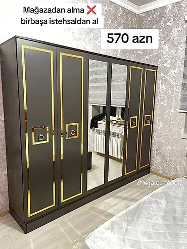 Yeni, 6 qapı, Güzgülü, Qara, Açılan, Düz dolab lalafo.az -da Yeni, 6 qapı, Güzgülü, Qara, Açılan, Düz dolab