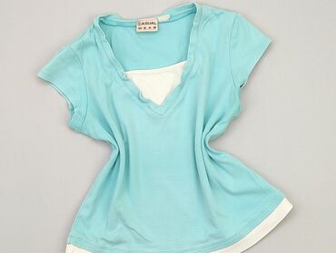błękitny t shirty damskie: T-shirt, S, stan - Dobry