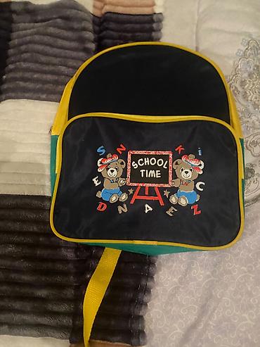 mektebli canta: Uşaq məktəb çantası - Dizayn: Ön hissədə “School Time” yazısı və — 1