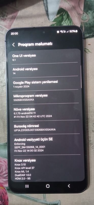 Samsung: Samsung Galaxy S24+, 256 GB, Barmaq izi, İki sim kartlı, Face ID