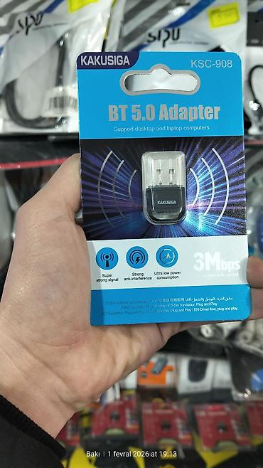 yeni modemler: KAKUSIGA KSC-908 Bluetooth 5.0 USB Adapter - Masaüstü və noutbuk — 1